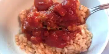 risotto con funghi e pomodoro