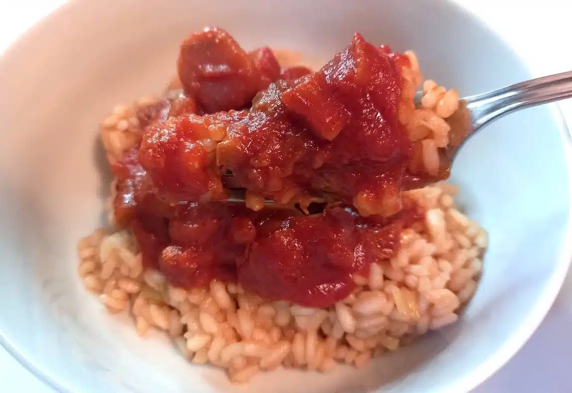 risotto con funghi e pomodoro