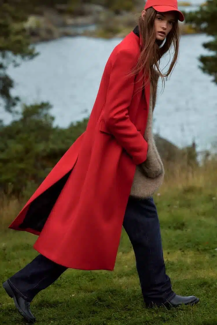 cappotto rosso zara inverno 2023 2024