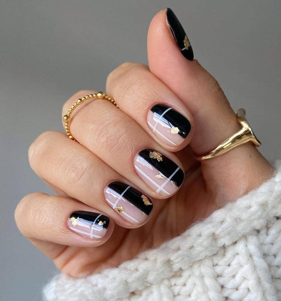 unghie bianco e nero instagram 2024