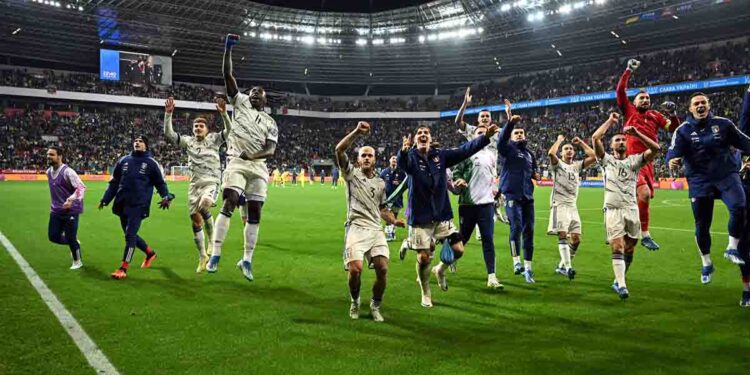 i calciatori della nazionale di calcio italiana maschile