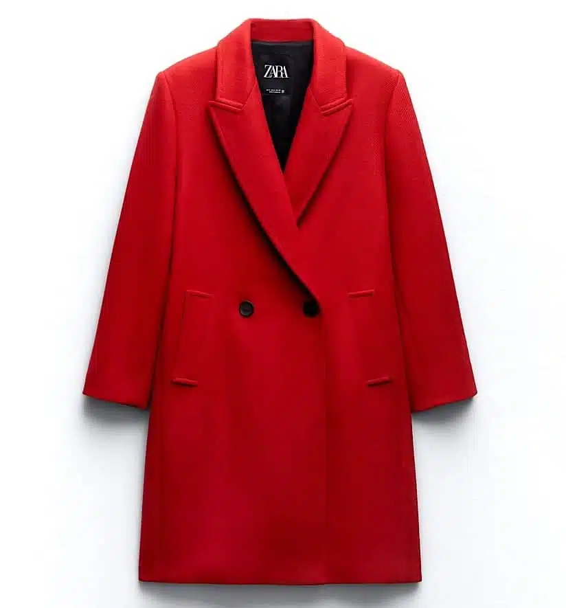 cappotto rosso zara inverno 2023