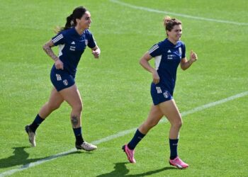 Nazionale donne-Olanda allenamento pria della partita