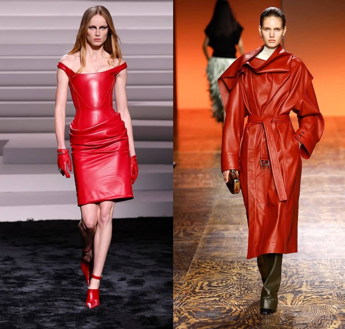 vestiti pelle donna inverno moda 2025