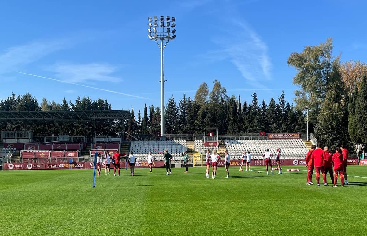 Roma-OL ultimo allenamento Champions