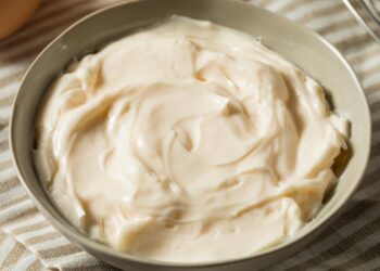 maionese fatta in casa dentro una ciotola