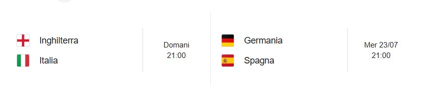 Euro 2025 date e orari delle semifinali