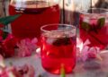 sherbet turco in bicchiere con ghiaccio