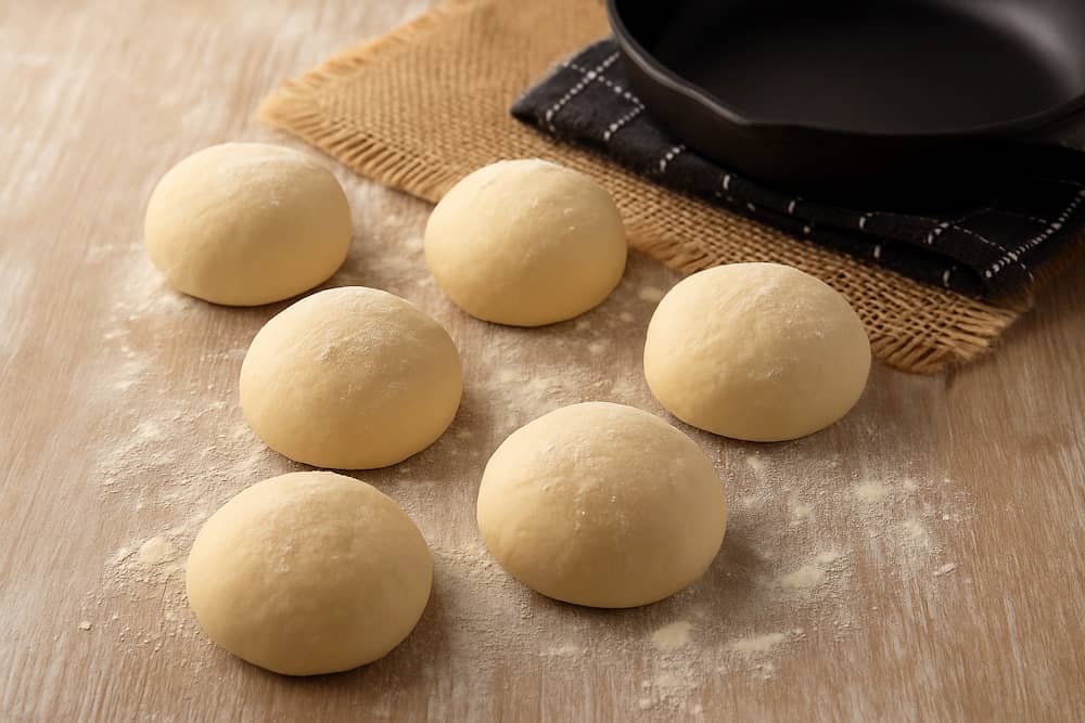 preparazionel del pane turco bazlama