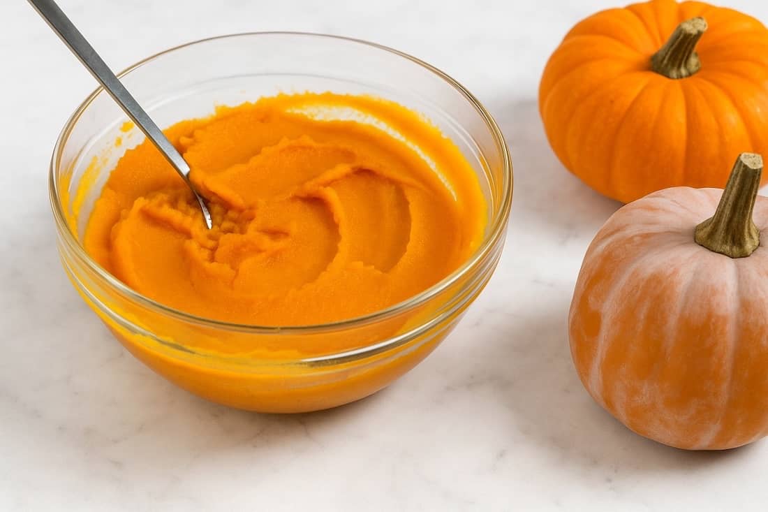 purea di zucca fatta in casa per torta