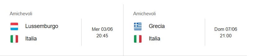 Partite amichevoli nazionale italiana calcio