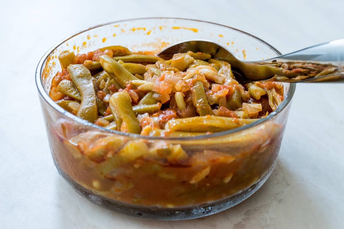 Zeytinyagli taze fasulye fagiolini piatti alla turca