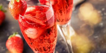 Rossini cocktail con fragole e Prosecco